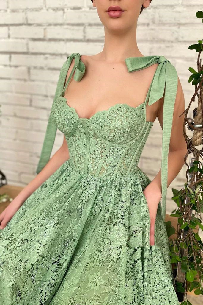 sage green wedding guest dress